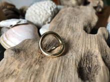 Bague rond or rose 