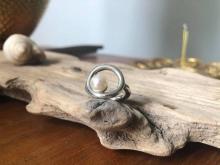 Bague argent et perle blanche
