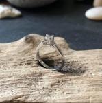 Solitaire or blanc et diamant taille ancienne