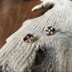 Puces d oreilles or rose et diamants