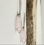 Boucles d oreille argent et quartz rose